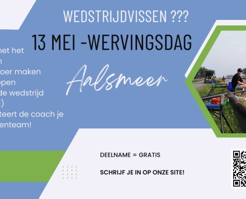 Altijd al (meer) willen leren (over) wedstrijdvissen? Kom naar de wervingsdag op zaterdag 13 mei!